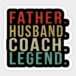 Coach Dad Vintage/ Father. Husband. Coach . Legend. Sticker